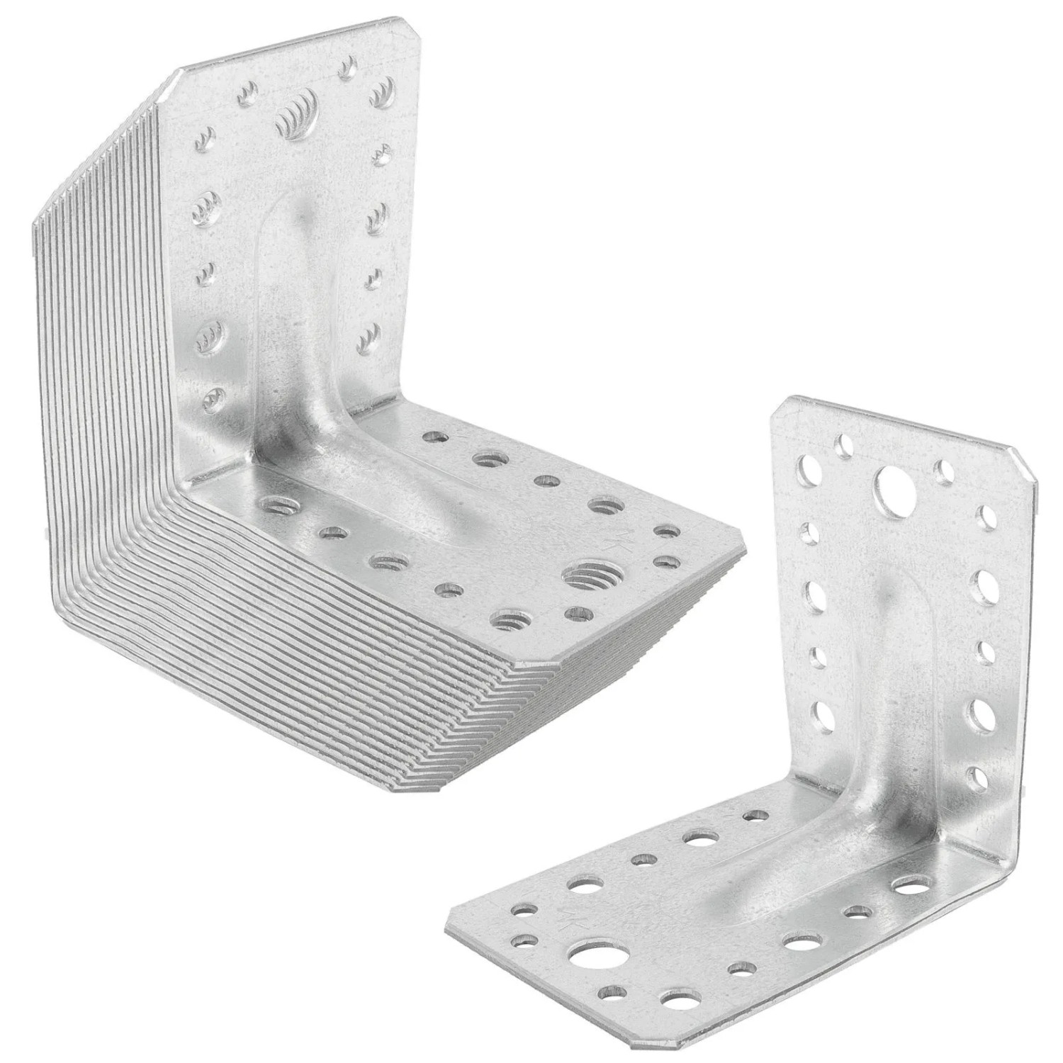 SOTECH 20er Set Winkelverbinder 90 Grad mit Sicke 90 x 90 x 65 x 2,5 mm