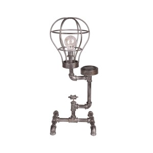 DELUKE Solar-Leuchte CELLE, Stahl Antik-Silber, 56,5cm hoch, für Garten und Terrasse.