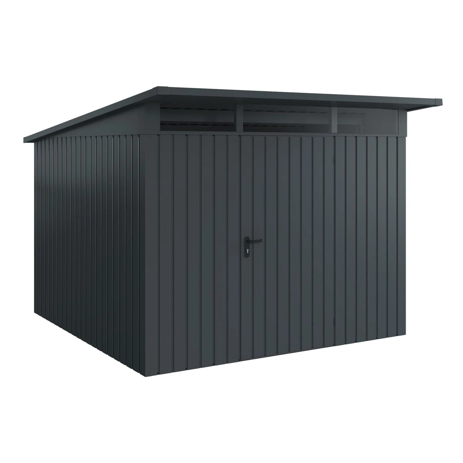 EcoStar Gerätehaus Euroline Pultdach 277 cm x 310 cm Anthrazitgrau 1-flg.