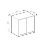 Vicco Hängeschrank R-Line Hängender Küchenschrank Beton Weiß 60 cm_3