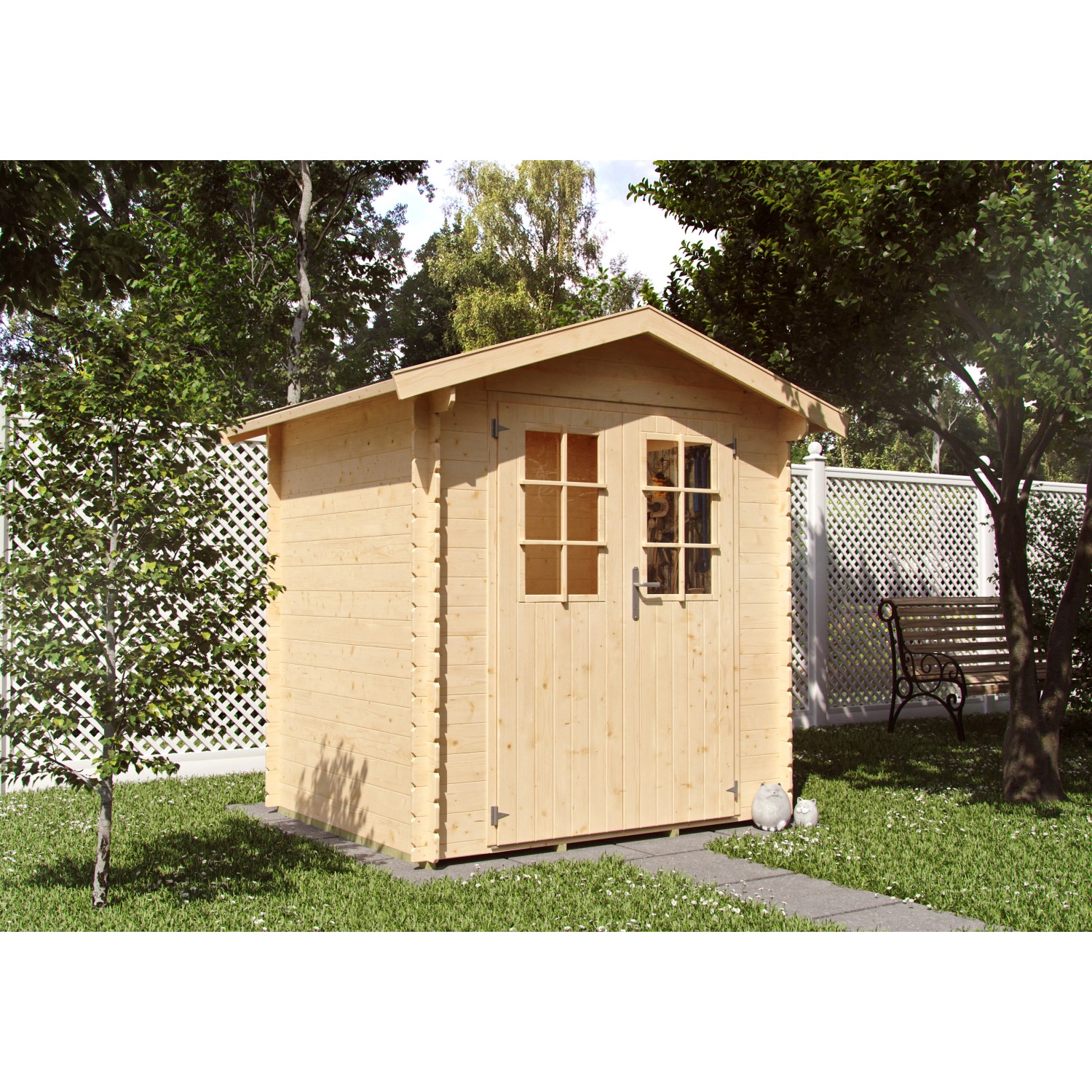 Kiehn-Holz Holz-Gartenhaus KH 19-009 Unberührt 180 cm x 150 cm günstig online kaufen