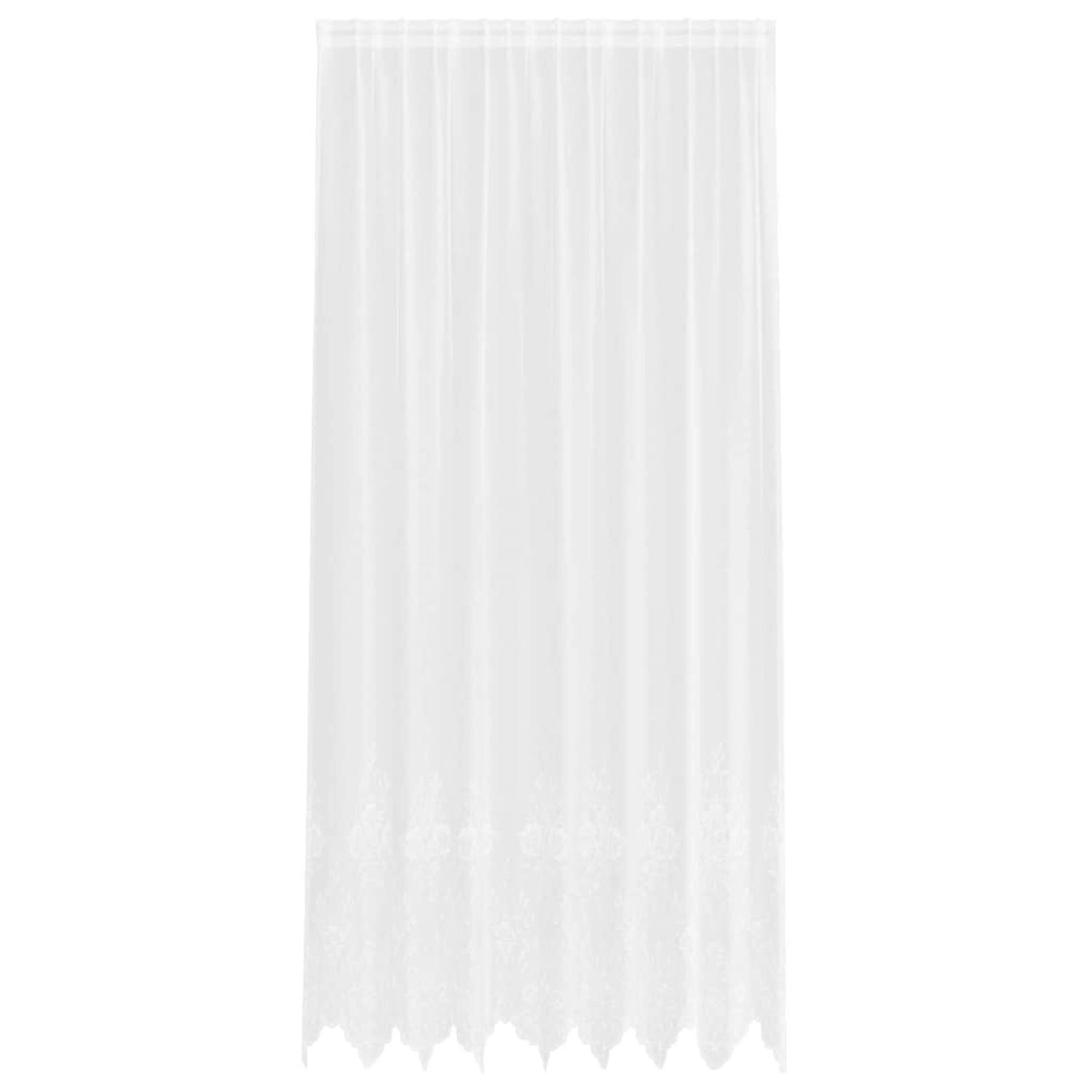 vidaXL Spitzenvorhang mit Vorhängen Weiß 200x280cm Polyester 4107889 günstig online kaufen