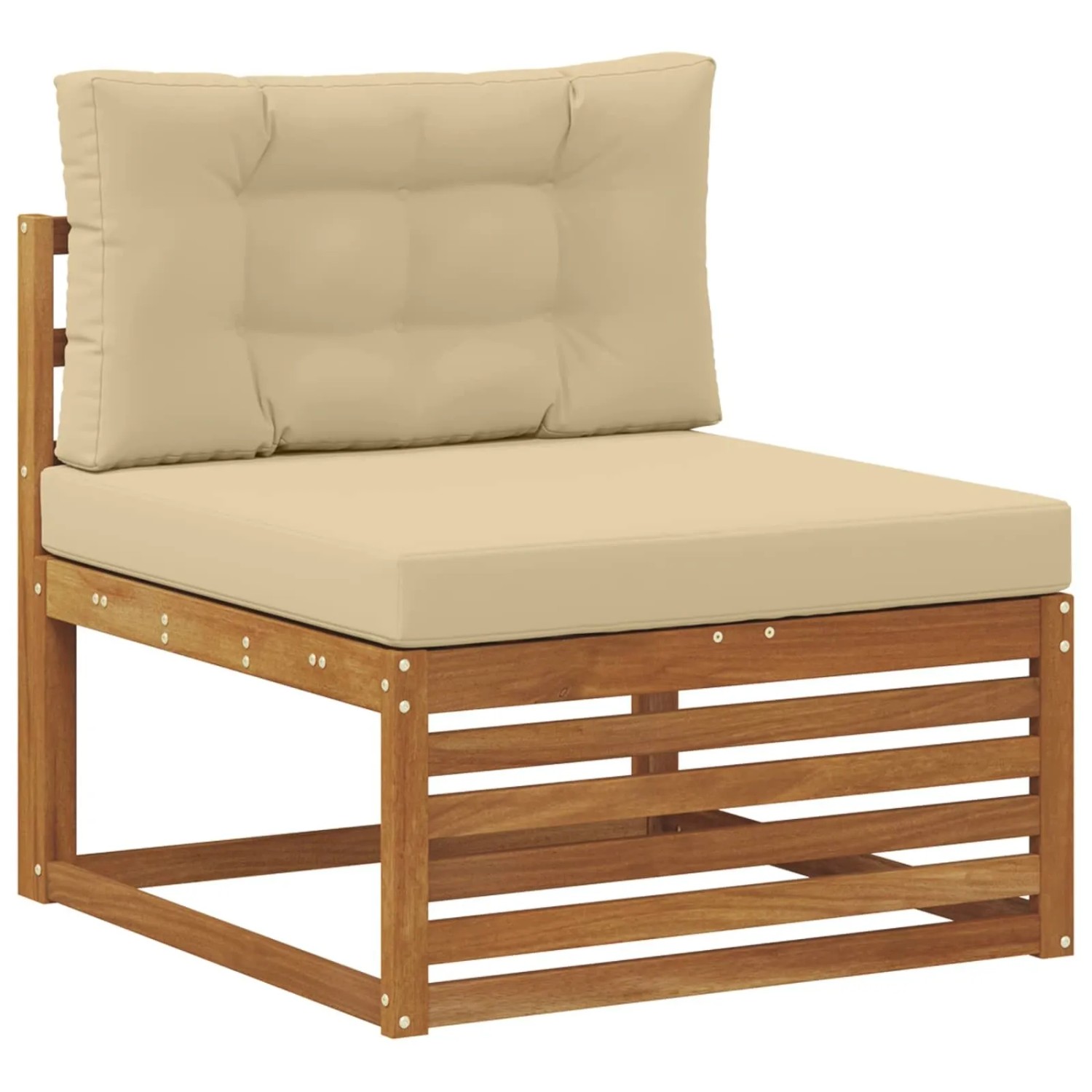 vidaXL Outdoor Mittelsofa Massivholz Akazie Natur 900566