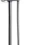 Wenko Brauseset Young Chrom mit Duschstange, Handbrause und Schlauch in Silber.