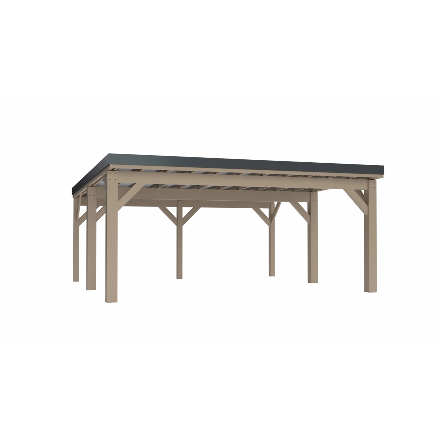 Holzbrüder Carport Ralf 36 250 kg/m² Natur-Dunkelgrau günstig online kaufen