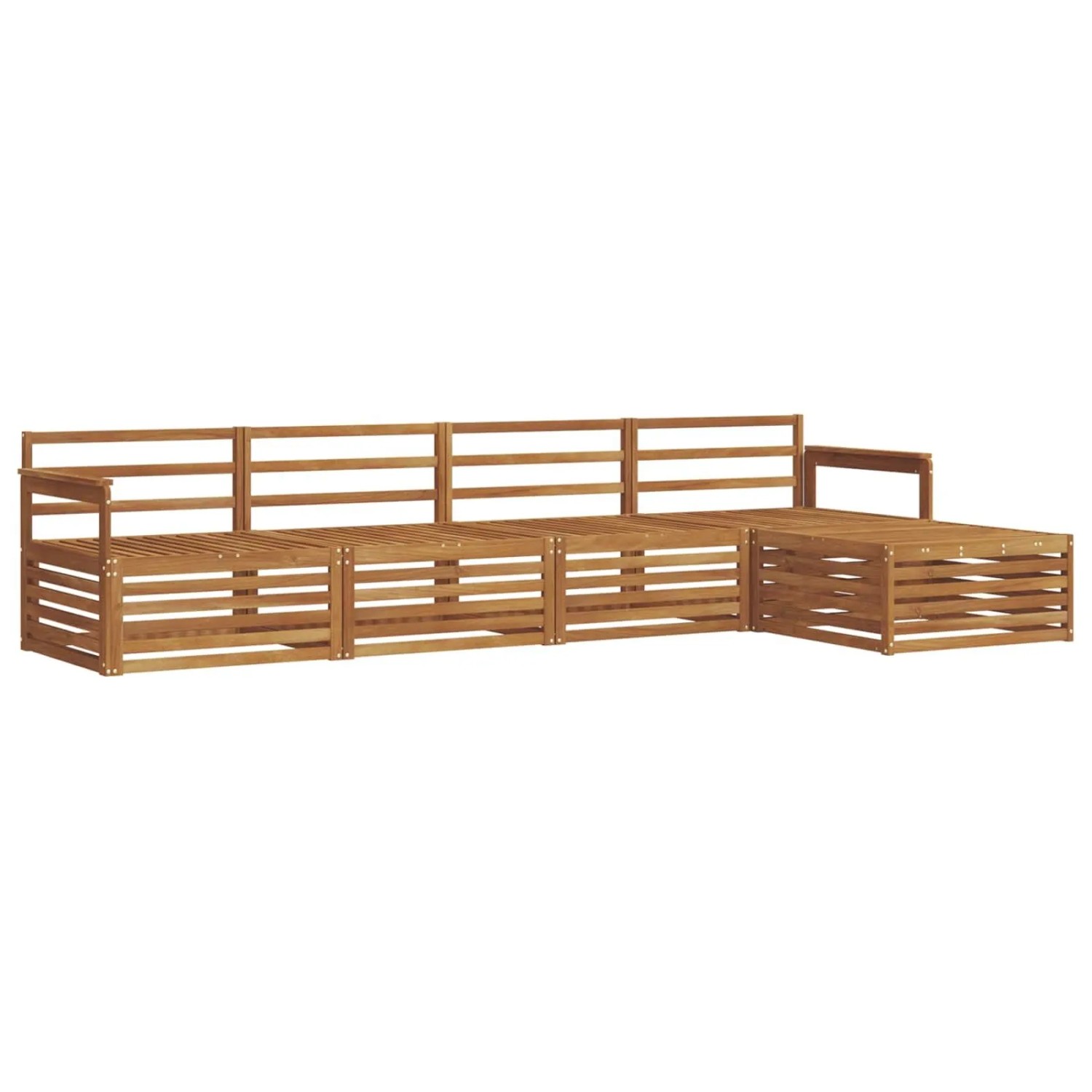 vidaXL Outdoor-Sofagarnitur 5-Tlg Natur 3373284