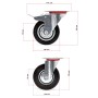Wiltec Transportrollen Set 125Mm 100Kg 2X Doppelstopp-Lenkrolle 2X Lenkrolle_3