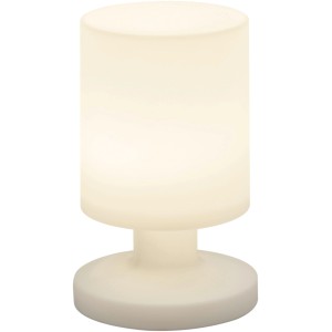 Weiße Reality LED Tischleuchte Lora für den Außenbereich, warmweißes Licht.