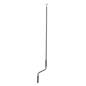 Anthrazitfarbene MCW Markisenkurbel 150cm aus pulverbeschichtetem Stahl mit Haken und Griff für Markisen.