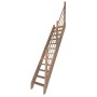 StarWood Holztreppe Eiche mit Holz-Design-Geländer (rechts). FSC®-zertifiziert.