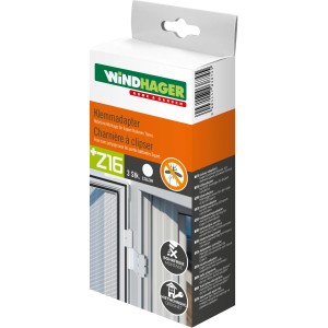 Windhager Klemmadapter für Insektenschutz-Rahmentüren, anthrazitfarben, zur bohrfreien Montage.