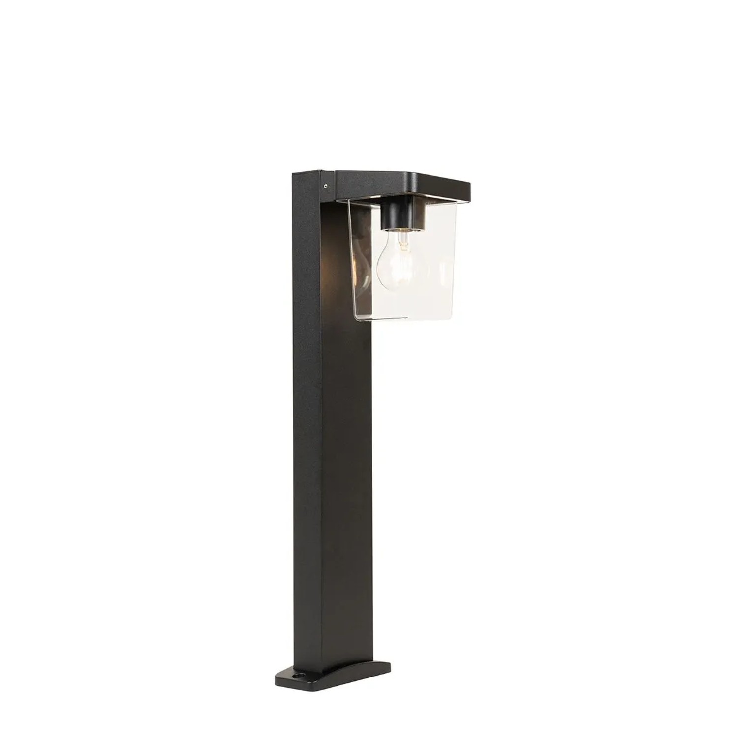 QAZQA Moderne Stehende Außenleuchte Schwarz 60 cm IP54 Chimay