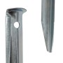 AMANKA XL Zelt-Heringe aus verzinktem Stahl, silberfarben, V-förmig, 23 cm lang, mit Haken und spitzer Erdspitze.