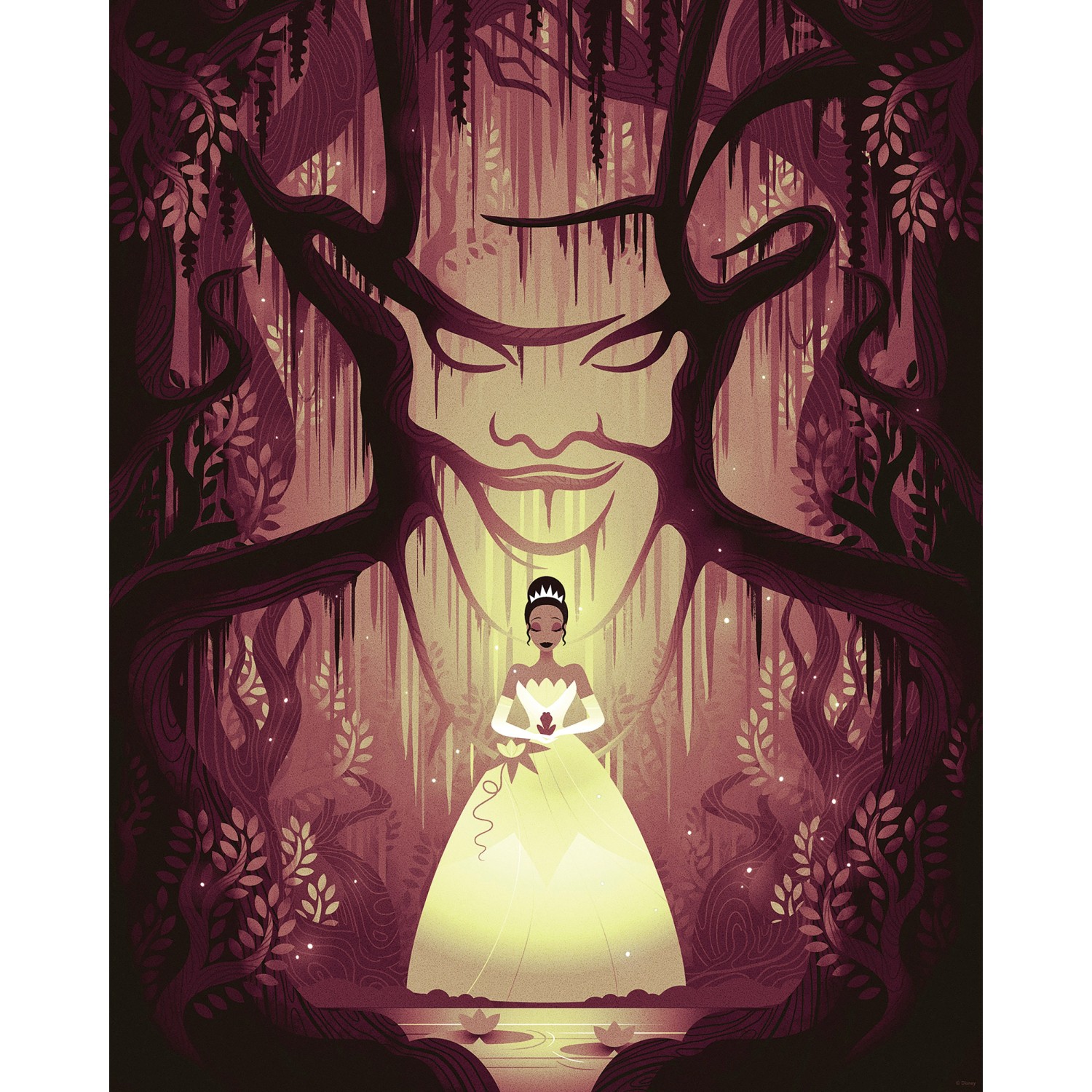 Komar Wandbild Disney Tiana Dr. Facilier 40 cm x 50 cm Gelb günstig online kaufen