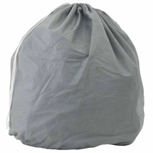 Graue vidaXL Dachplane für Wohnwagen, verpackt in einem grauen Beutel mit Kordelzug.