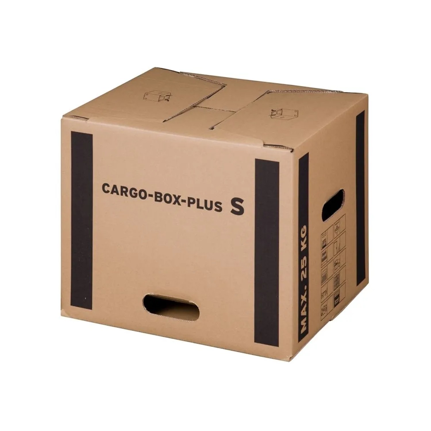 PROREGAL Mega Deal 20x Cargobox S LxBxH 400x320x320mm mit Schmetterlingsboden & Grifflöchern Doppelwellig Braun Faltkarton Umzugskarton