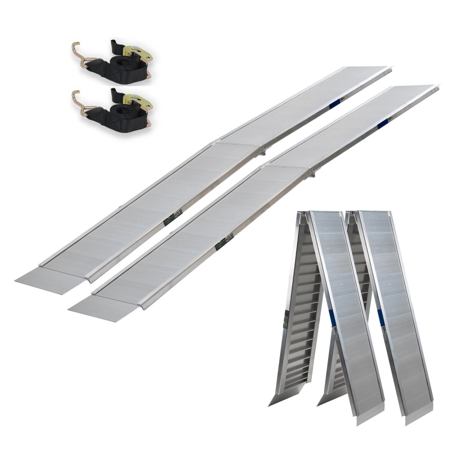 TRUTZHOLM 2x Auffahrrampen Klappbar 307 cm Extra Lang Traglast 900 kg