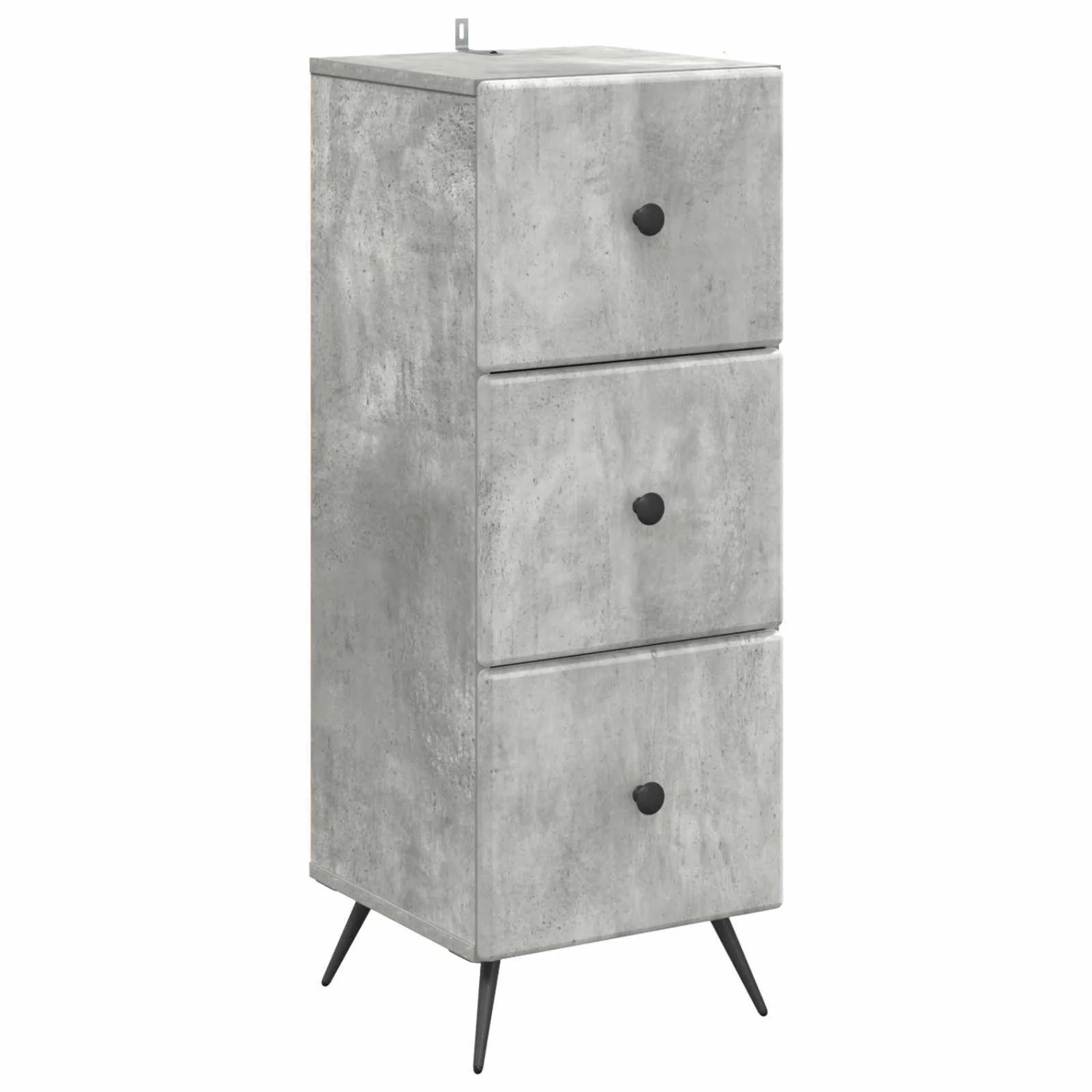vidaXL Schubladenschrank Betongrau 33 x 34,5 x 90 cm Holzwerkstoff 895538