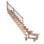 Gewendelte Treppe Lindos Pro Eiche, 100 cm breit, mit Holz-Design-Geländer.