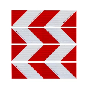 UvV Kfz-Warnmarkierung Set, 4 magnetische Folien (141x564) nach DIN 30710 von 3M.