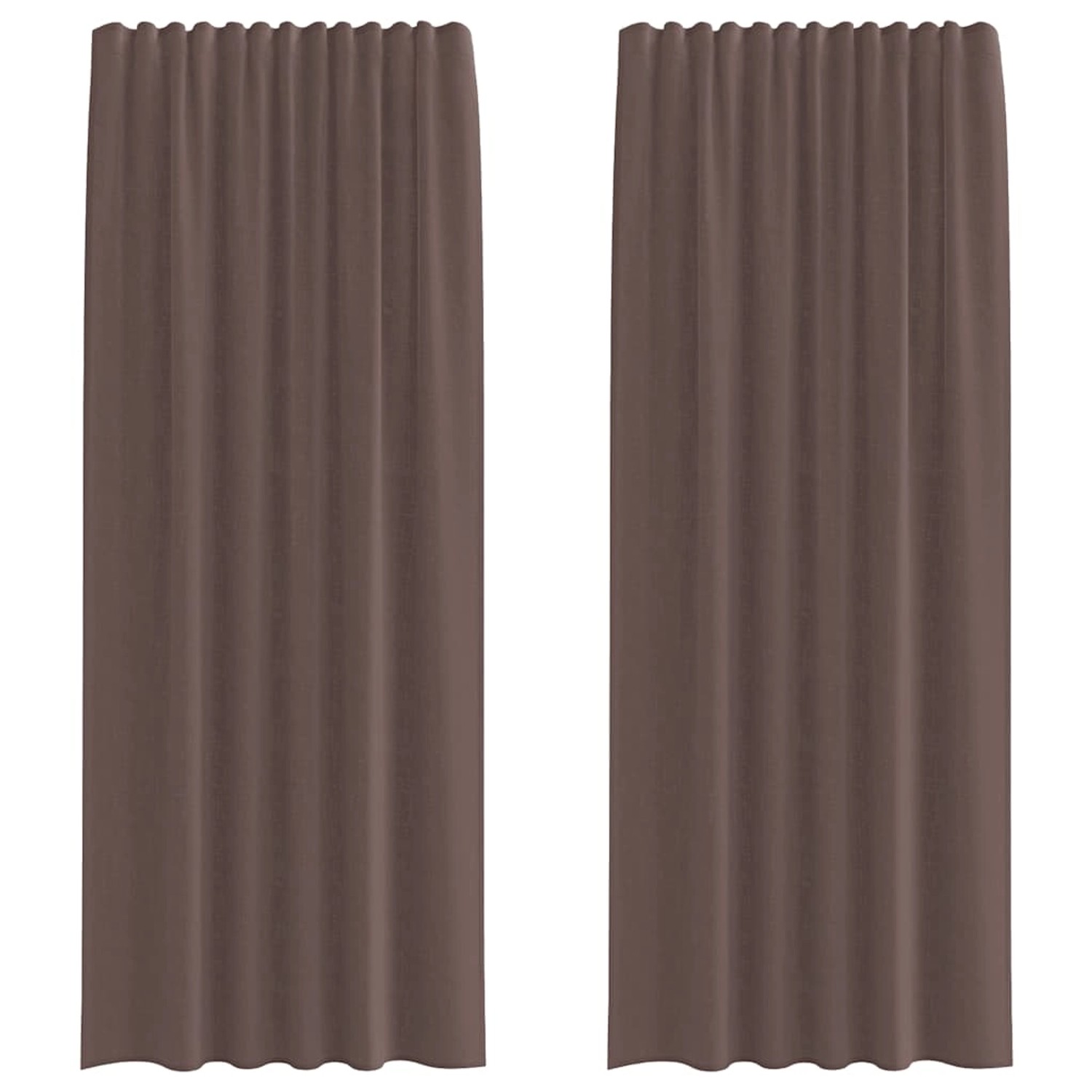 vidaXL Voile Vorhänge mit Stangentaschen 2 Stk Braun 4102174 günstig online kaufen