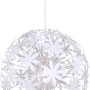Weiße Globo Pendelleuchte Stella mit Blüten-Design, eine dekorative Hängeleuchte für den Innenbereich.