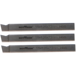 Rotwerk HSS Abstechklingen Satz, 3 Stück, 1,5 mm für Drehmaschinen.