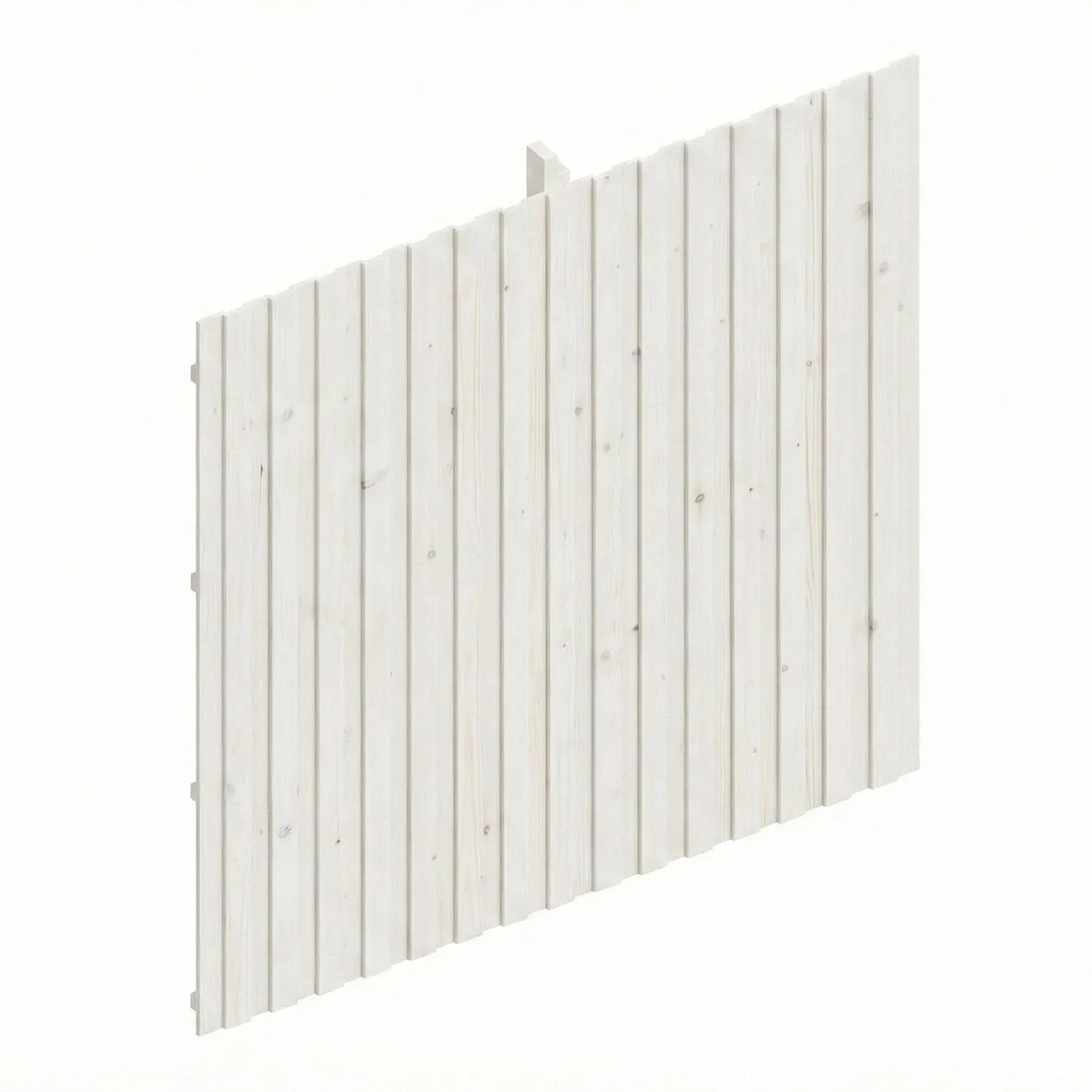 Skan Holz Rückwand Deckelschalung aus Fichte 362 cm x 330 cm in Weiß