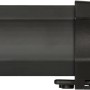 Detailaufnahme: Schwarze Brennenstuhl Premium-Line 6-fach Steckdosenleiste mit Schalter und Wandhalterung.