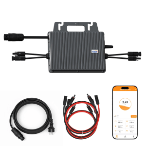 TSUN Mikro-Wechselrichter 800 W TSOL-MS800 für Balkonkraftwerk 2 MPPT mit WIFI inkl. 5 m Anschlusskabel & 4x 1m Solar-Verlängerungen Micro Inverter