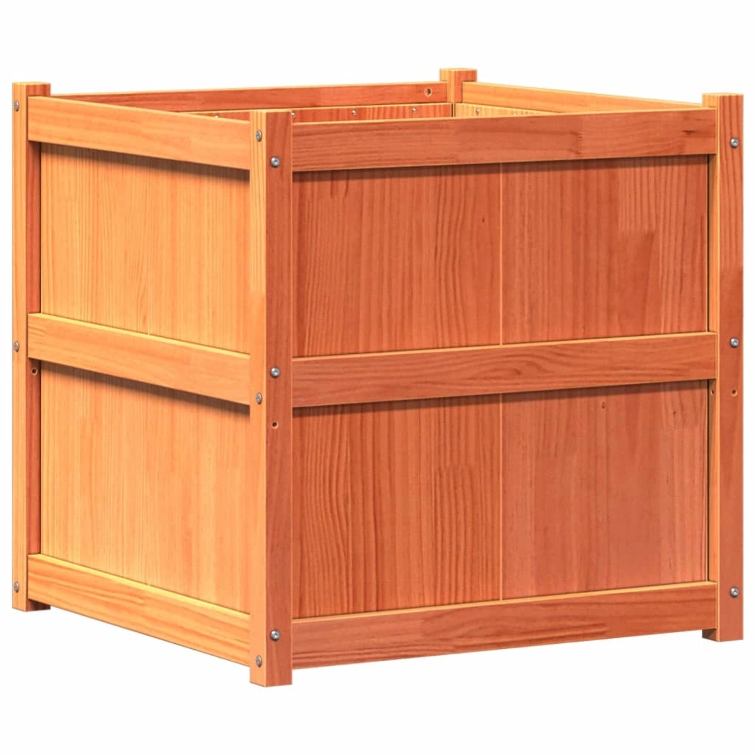 vidaXL Pflanzkübel Wachsbraun 70x70x70 cm Massivholz Kiefer 837436 günstig online kaufen