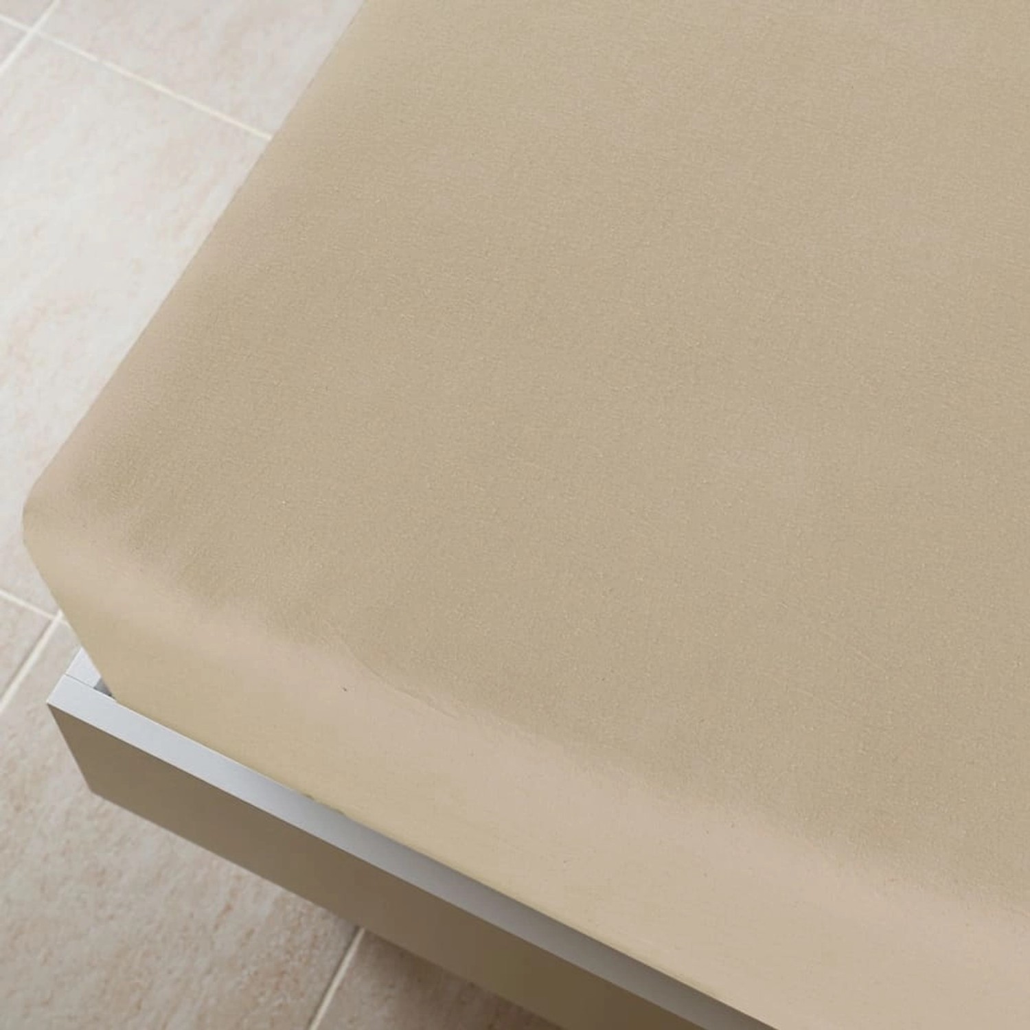 vidaXL Spannbettlaken Jersey Taupe 140x200 cm Baumwolle 136224_3