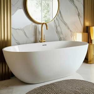 Bad Land Freistehende Badewanne ULF 170x75 + Ablauf