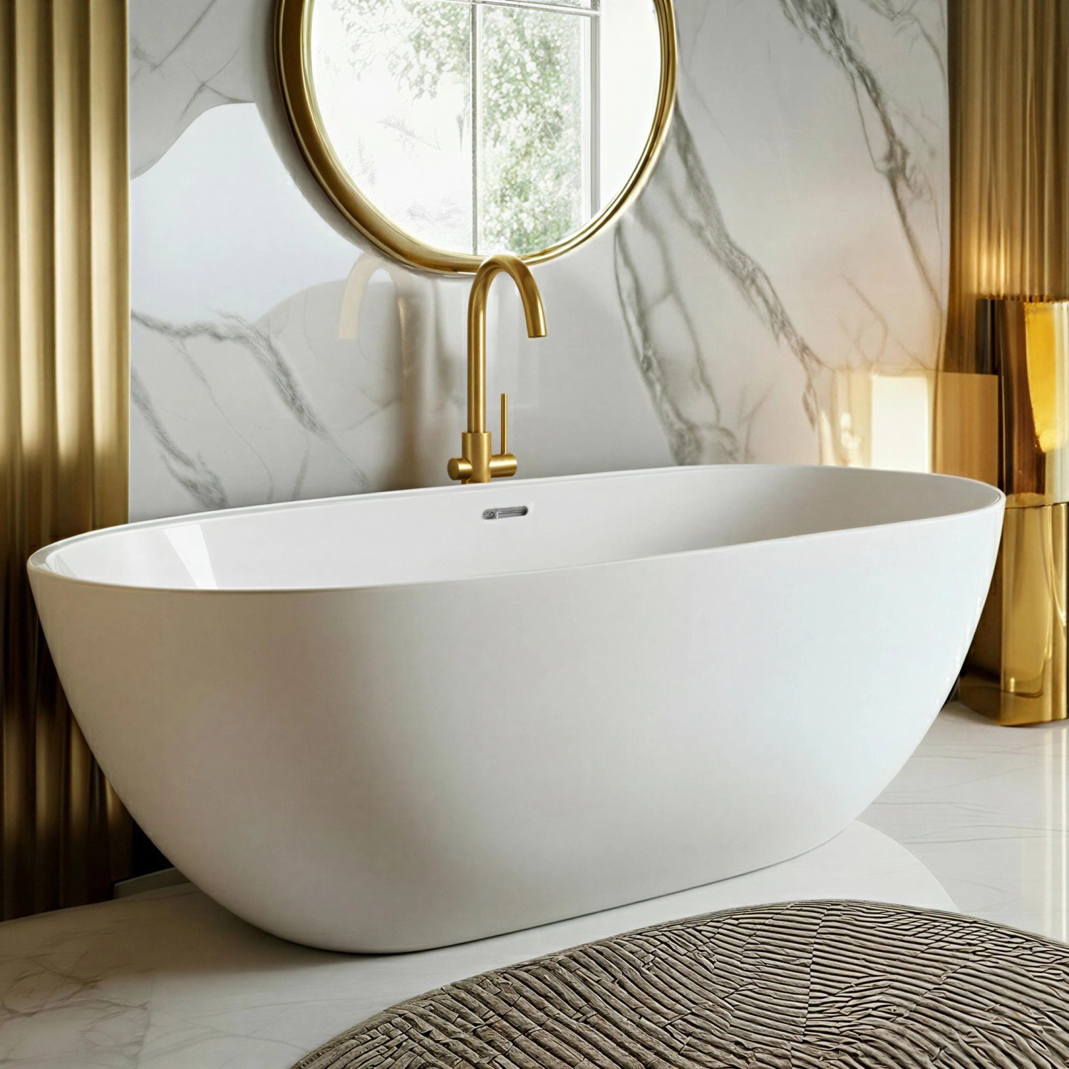 Bad Land Freistehende Badewanne ULF 170x75 + Ablauf günstig online kaufen