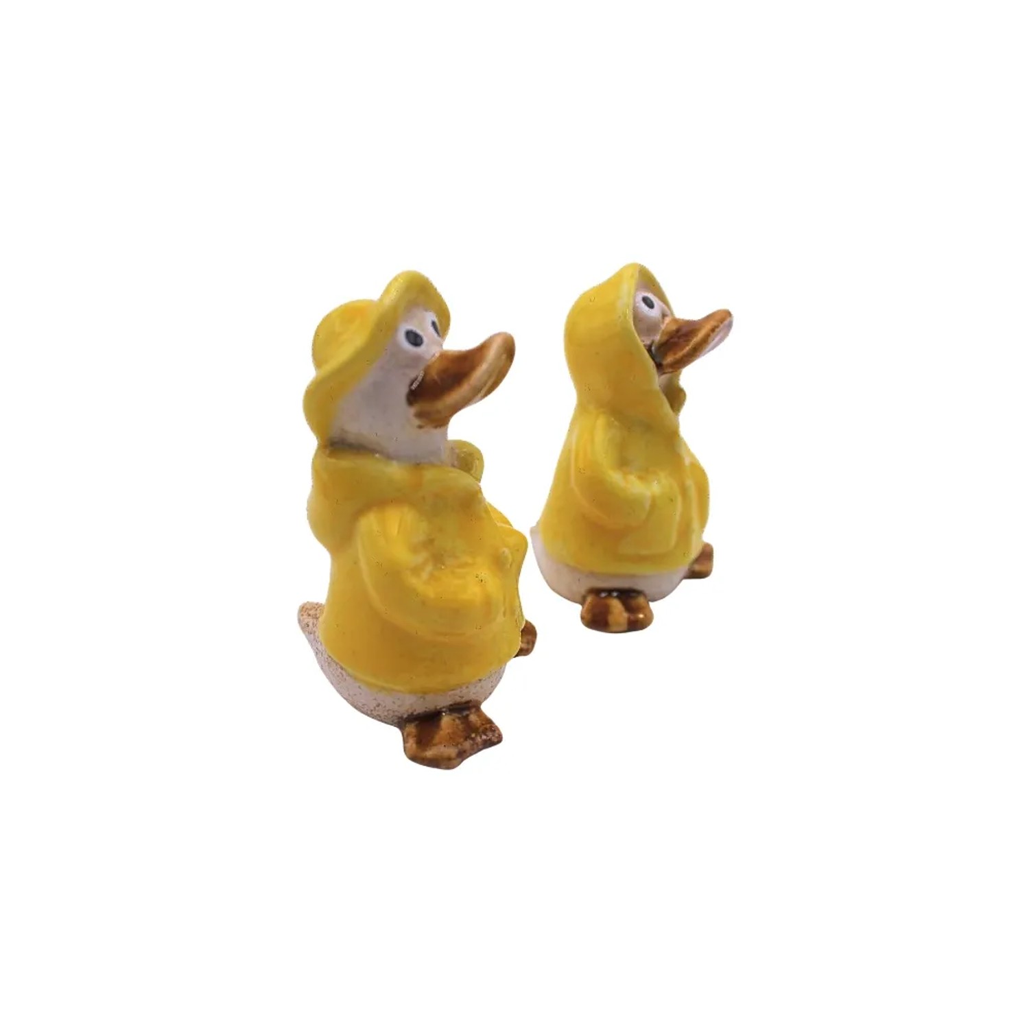 Dekohelden24 2er Set Dekofiguren Ente Deko Enten Entenfiguren Gartenfigur Ente L/B/H 5 x 5 x 8 cm_6