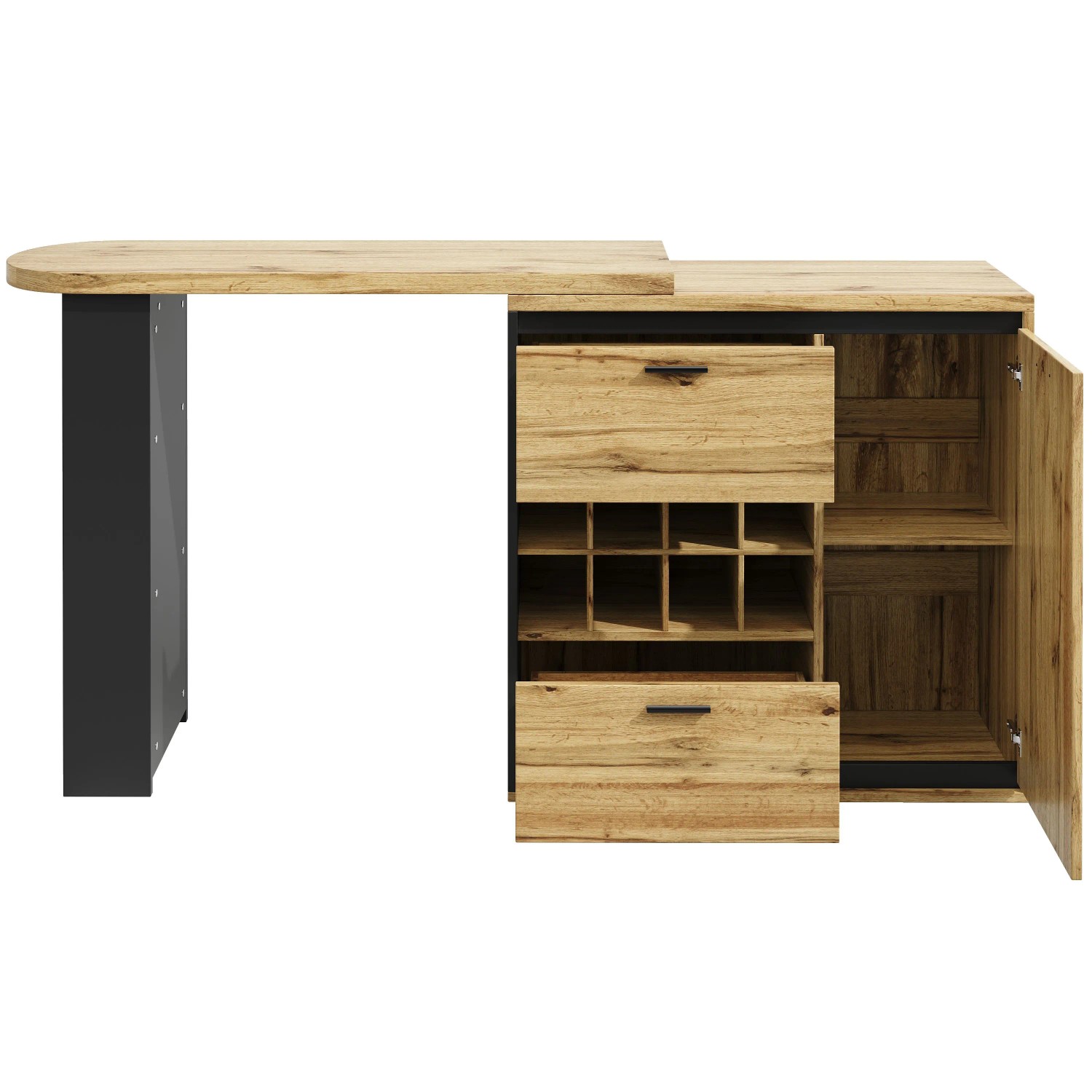 Merax Ausziehbarer Esstisch 138x39x105cm  Küchentisch bis 220cm  Holzoptik