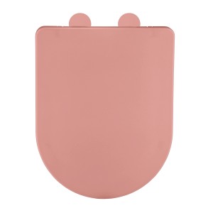 Wenko WC-Sitz Galati aus Duroplast in Coral, D-Form mit Absenkautomatik.