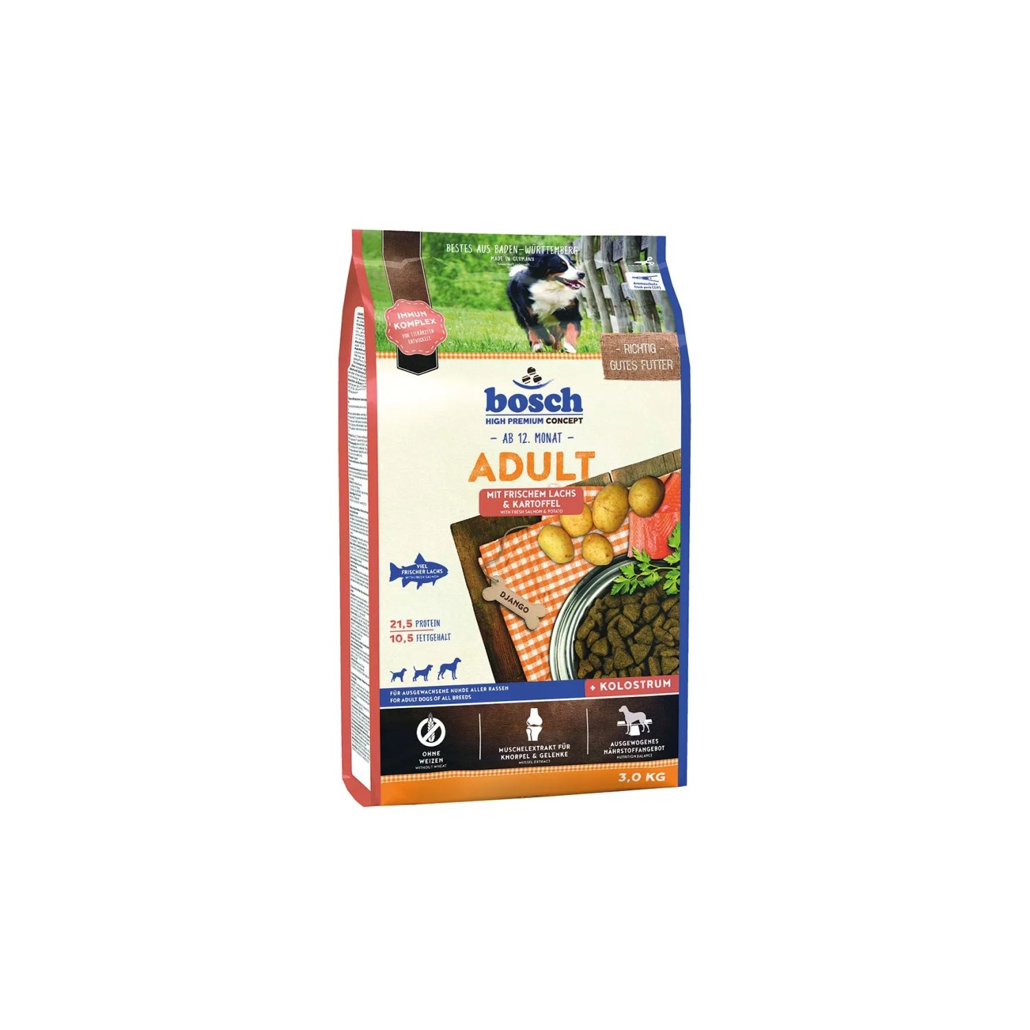 Bosch Pets Hunde-Trockenfutter Adult Lachs und Kartoffel 3 kg