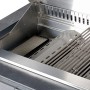 Detailaufnahme der Buschbeck Outdoorküche Derby mit Grillrost und Sizzle Zone.