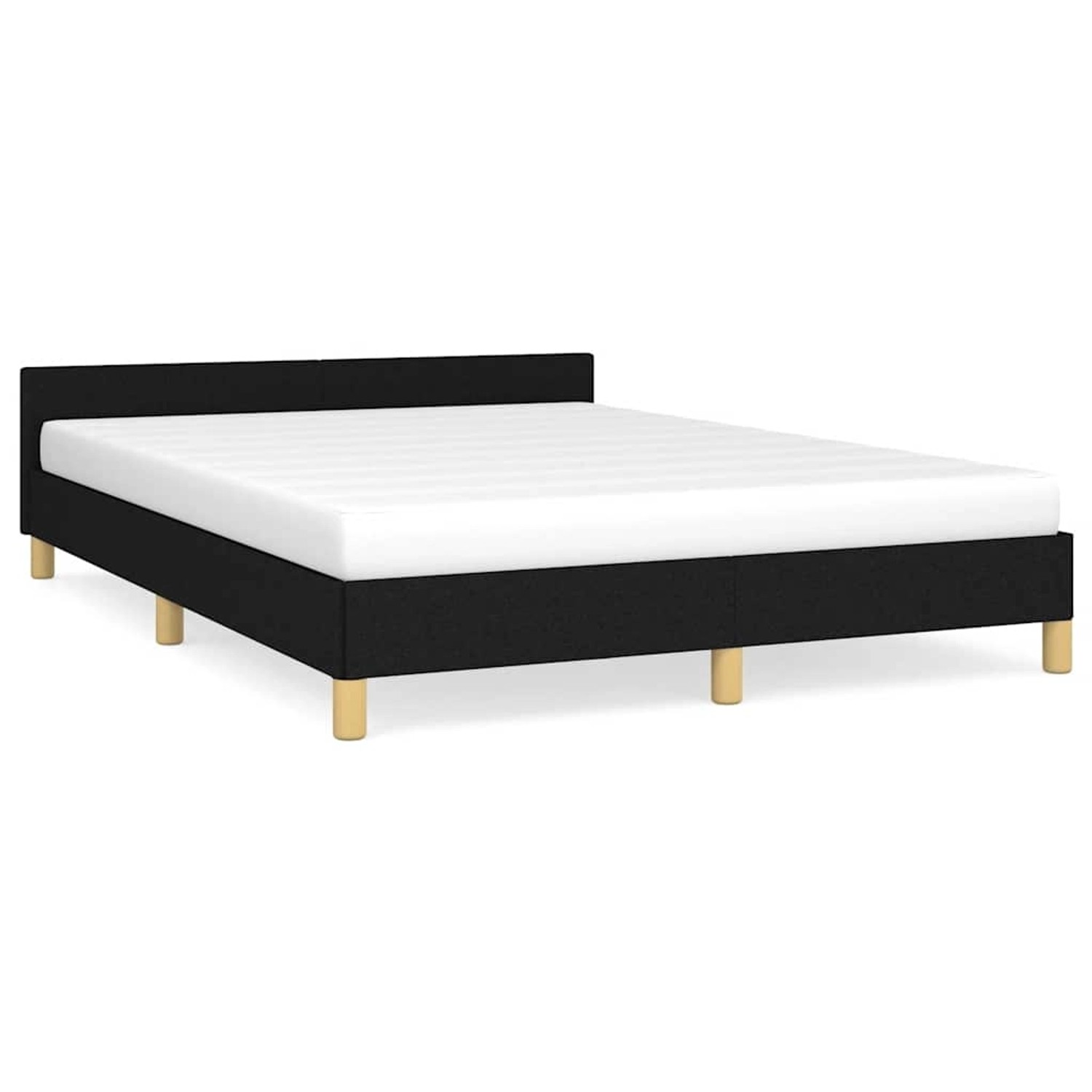 vidaXL Bettgestell ohne Matratze Schwarz 140x190 cm Stoff 347409 günstig online kaufen
