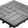 Florco Naturstein-Klickfliese Stone Schiefer, 30x30cm, 4er-Set für Terrasse & Gehweg.