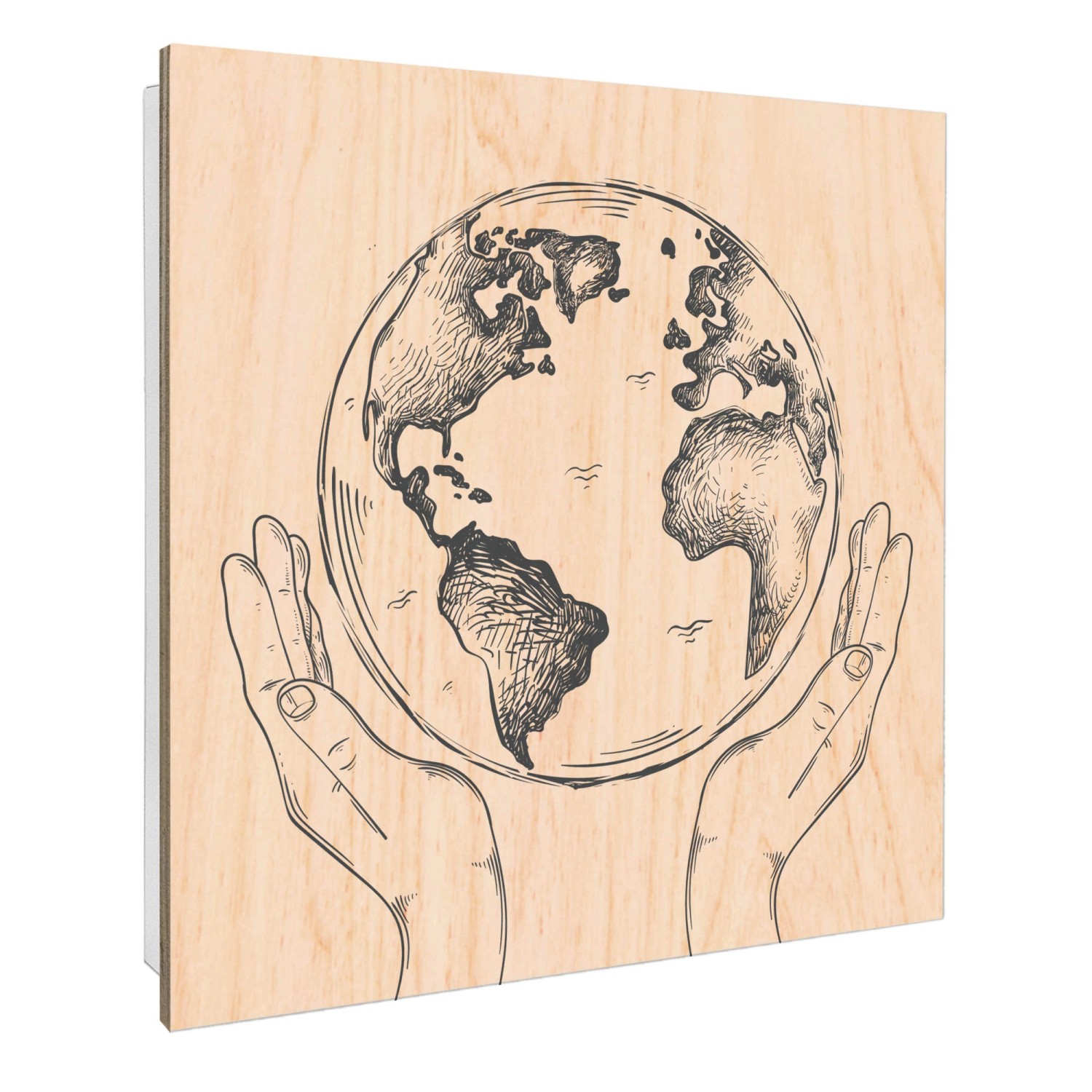 Banjado Großer Schlüsselbox Holz 30x30cm Weiß Scharnier Rechts 50 Haken Sch günstig online kaufen