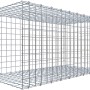 Gabiona Anbaukorb Typ 2, 50x100x50 cm, Maschenweite 5x5 cm, aus verzinktem Drahtgitter.