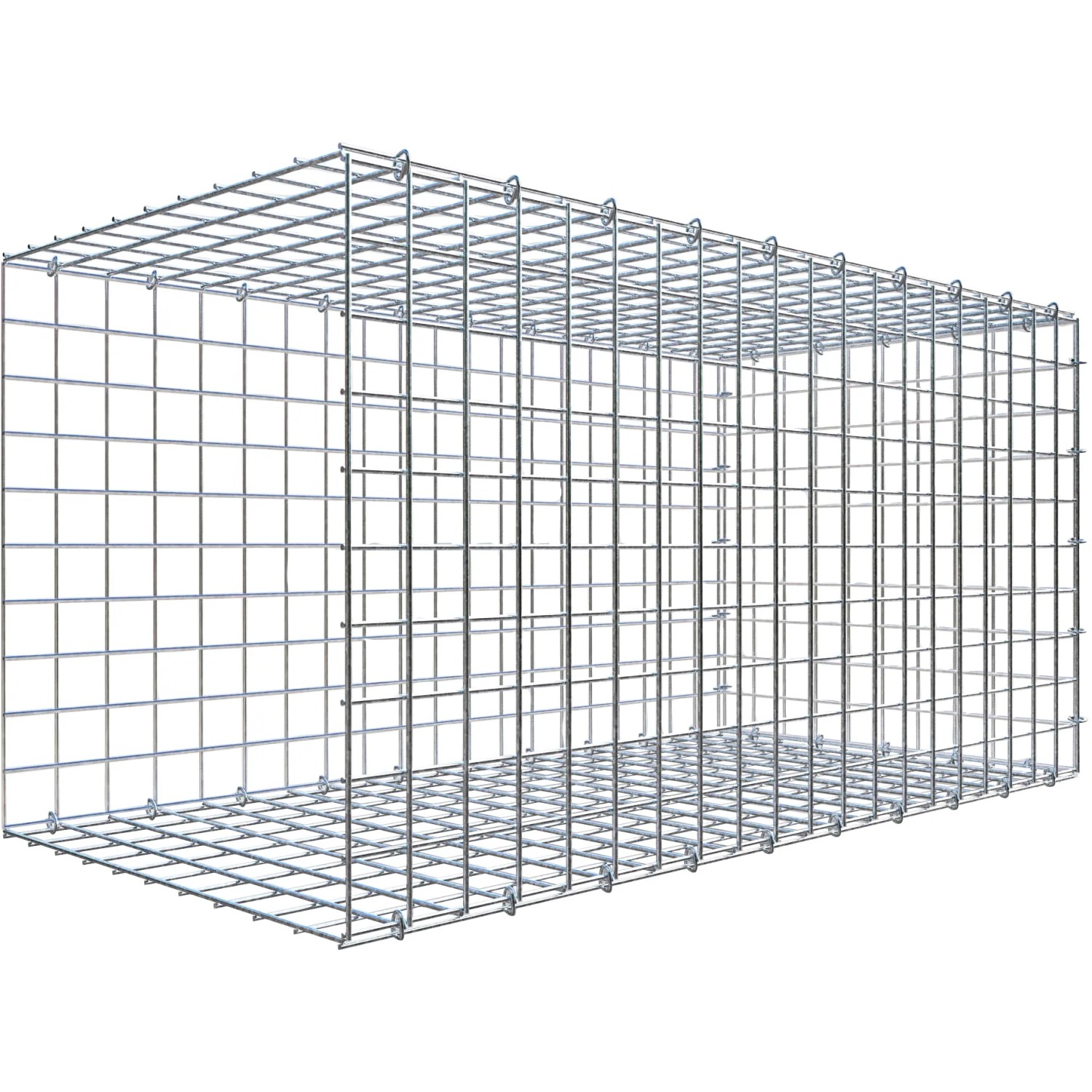 Gabiona C-Ring-Gabione-Anbaukorb Typ 2 50 x 100 x 50 cm Maschenw 5 x 5 cm