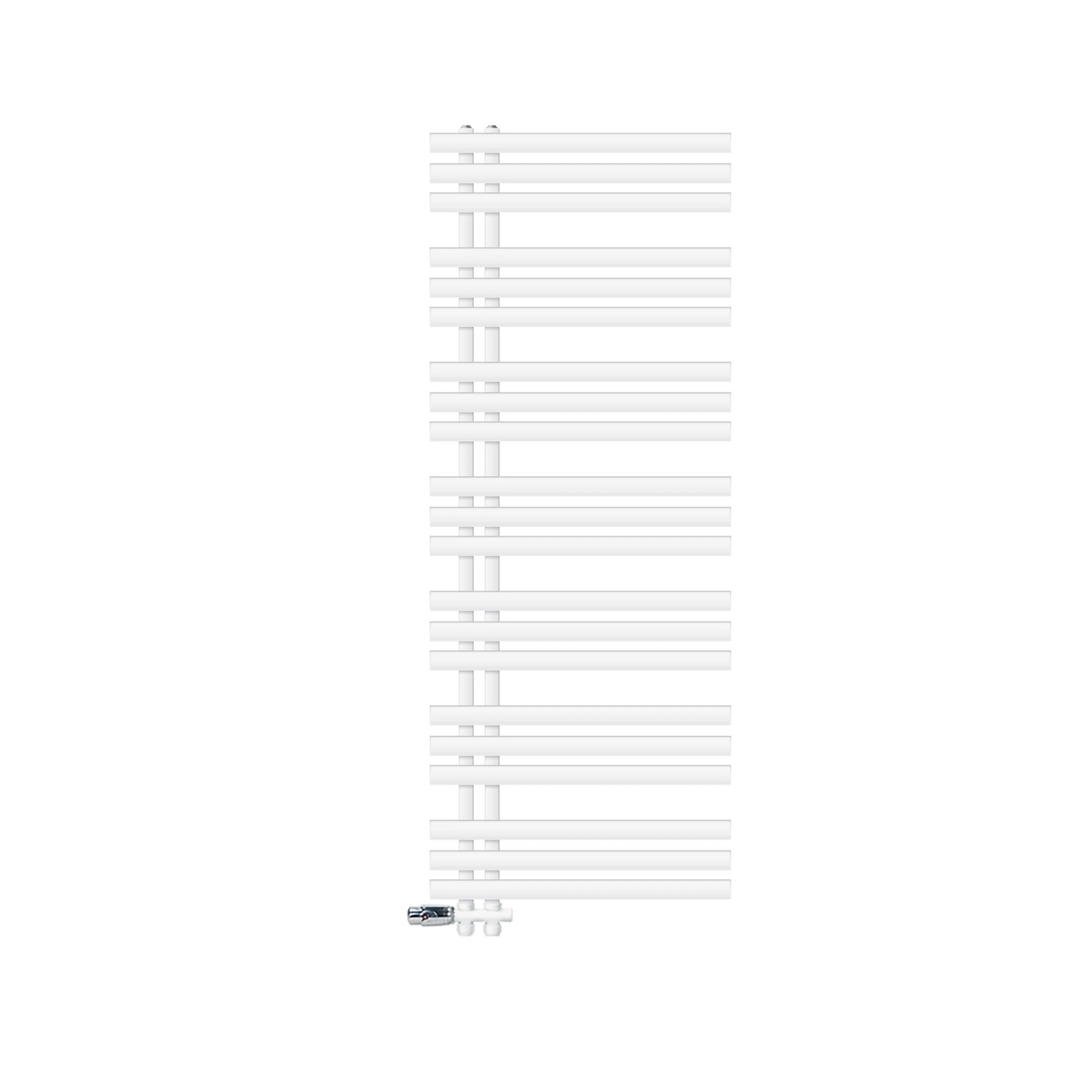LuxeBath Badheizkörper Iron EM 600x1600 mm Weiß mit Thermostat Durchgang Bo günstig online kaufen