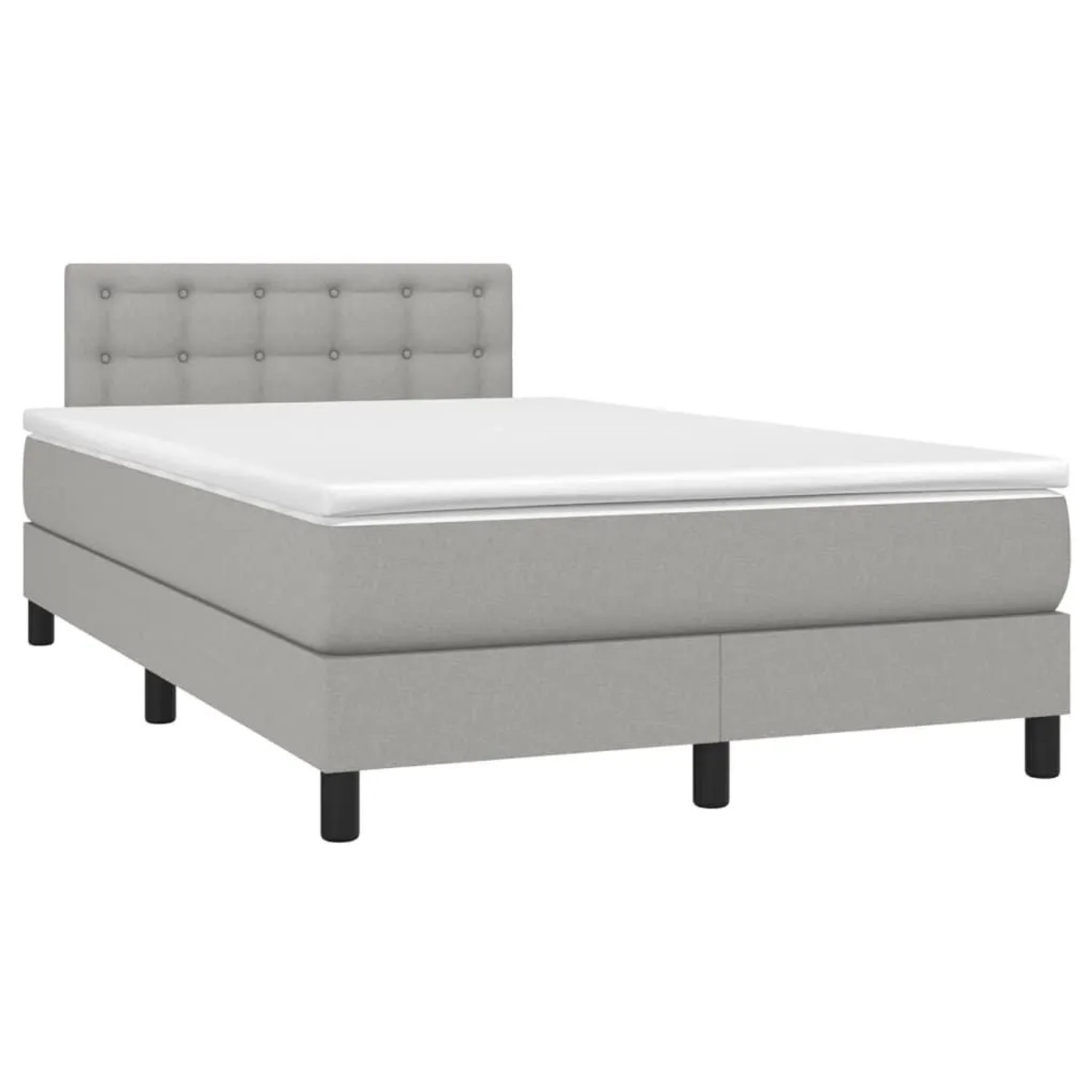 vidaXL Boxspringbett mit Matratze Hellgrau 120x190 cm Stoff 3269751 günstig online kaufen