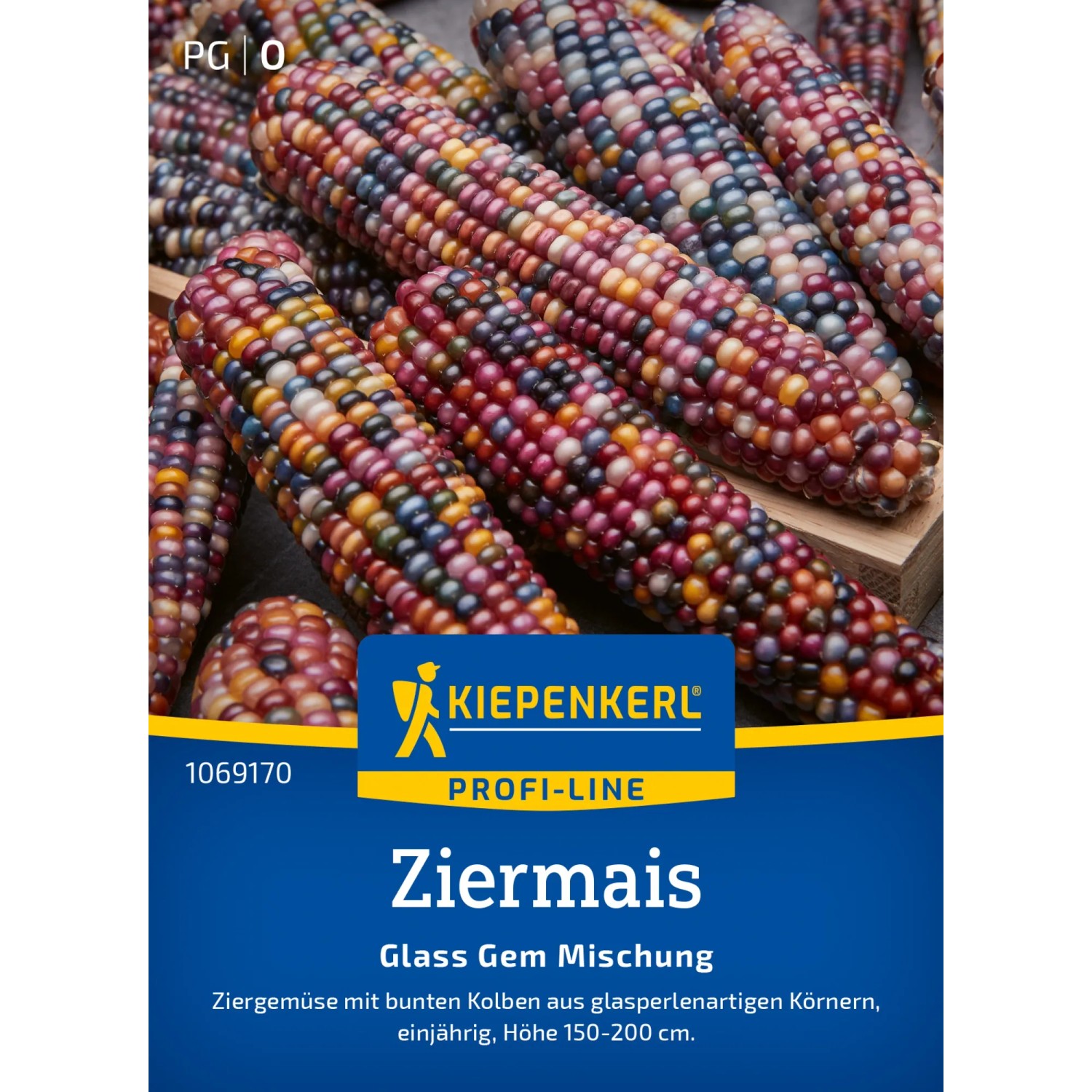 Kiepenkerl Ziermais Glass Gem Mischung mit bunten, glitzernden Kolben.