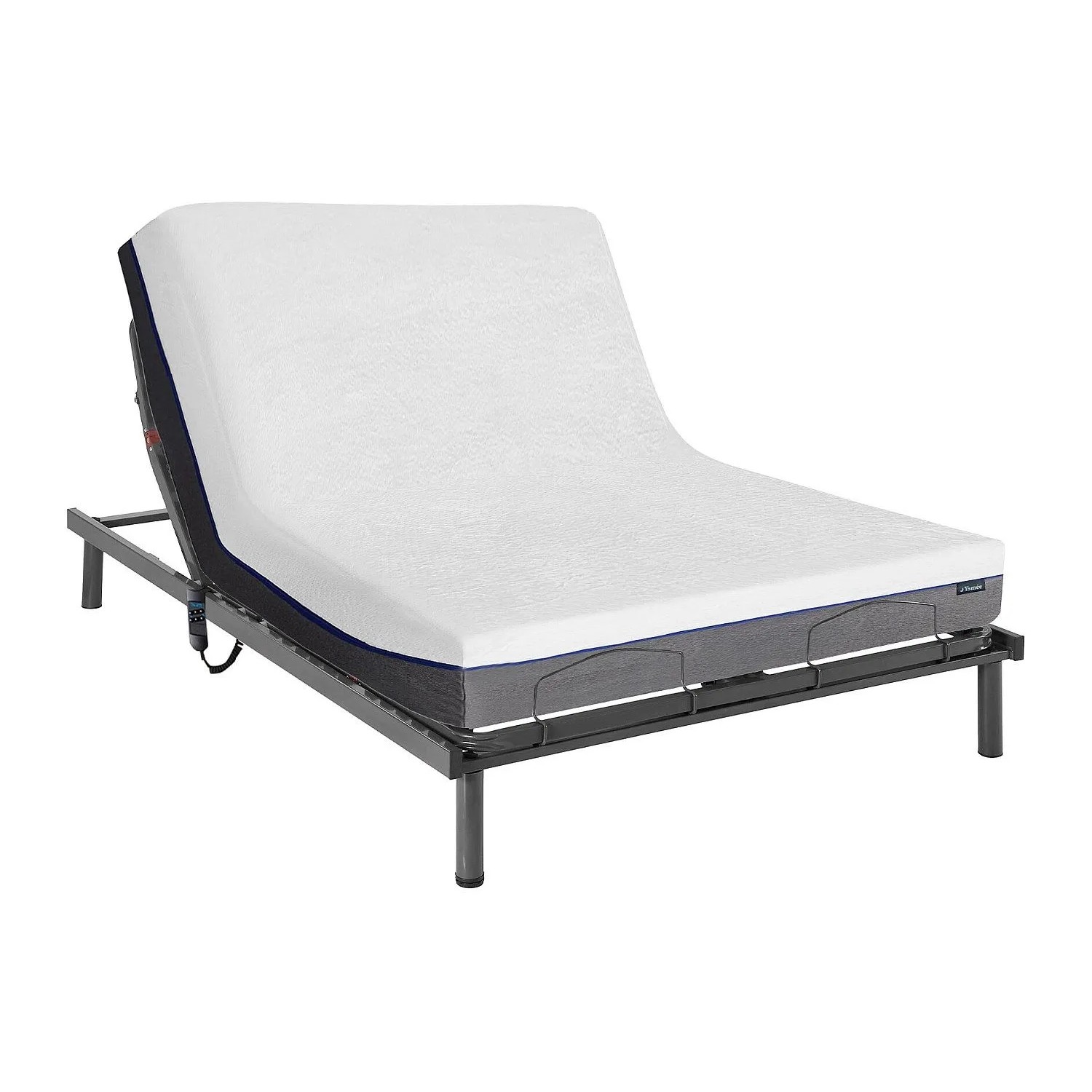 Vente-unique Bett Mit Elektrischem Lattenrost Jimbaran Schwarz 200 cm  71 cm