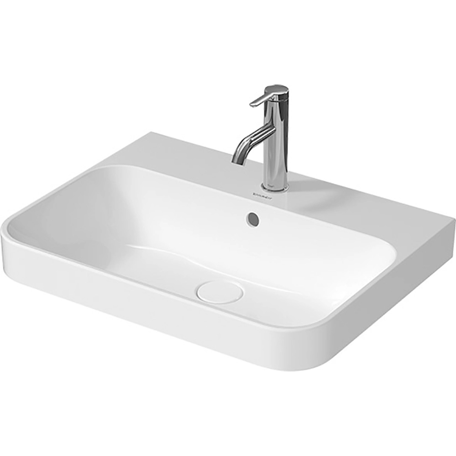 Duravit Aufsatzwaschbecken Happy D.2 Plus 60 cm Weiß HLB ÜL