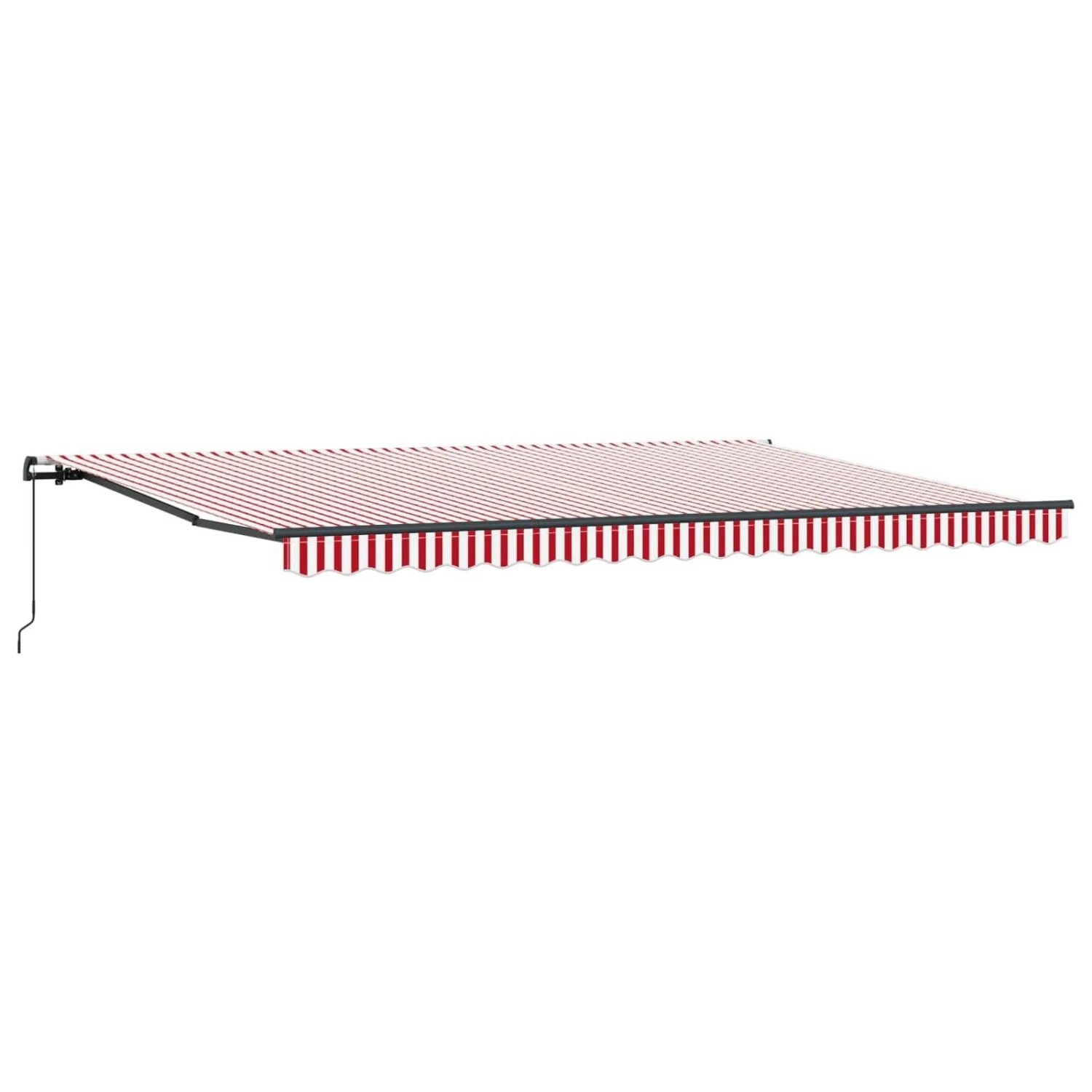 vidaXL Einziehbare Markise Rot und Weiß 500 x 300 cm 3331265